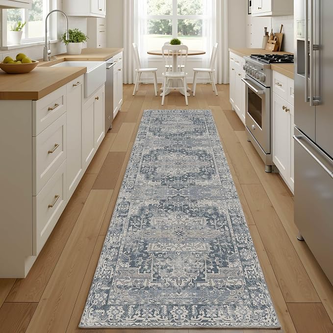 Rugxara 2'6''x8' Runner Rug, Washable Kitchen Rugs, Non Slip Low Pile Area Rug by Rugxara