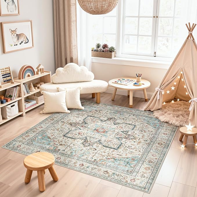 Tortania 6' Square Area Rug Living Room Rugs - Image 4