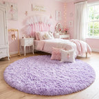 Amdrebio Light Purple Large Round Rugs 8Ft - Image 2