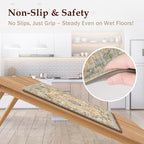 Boho Kitchen Mats for Floor 2 Piece Set Anti Fatigue Cushioned PVC Kitchen Rugs - Image 4