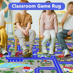 Capslpad Kids Rug Educational Play Rug 6.6' x 9.8' Classroom Traffic Road Kid - Image 6