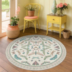 Cream Round Rugs 4ft for Living Room - Image 6