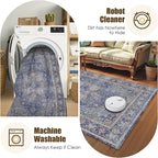 Washable Area Rug 8' x 10' Vintage Traditional Persian Mat - Image 7