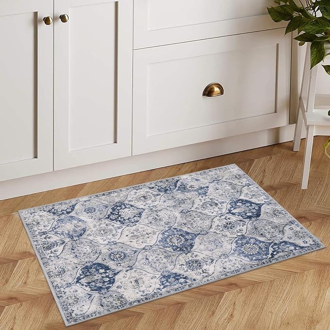 Lahome Moroccan Trellis Washable Rug, 2x3 Kitchen Rugs - Image 3
