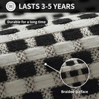 YDKGL Kitchen Rugs Non Slip Washable, Rubber Backing Soft Chenille Braided - Image 8