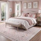 DCX Washable 6x9 Pink Floral Rug - Image 5