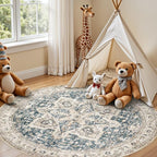 Tortania 4' Round Area Rug Living Room Rugs - Image 3