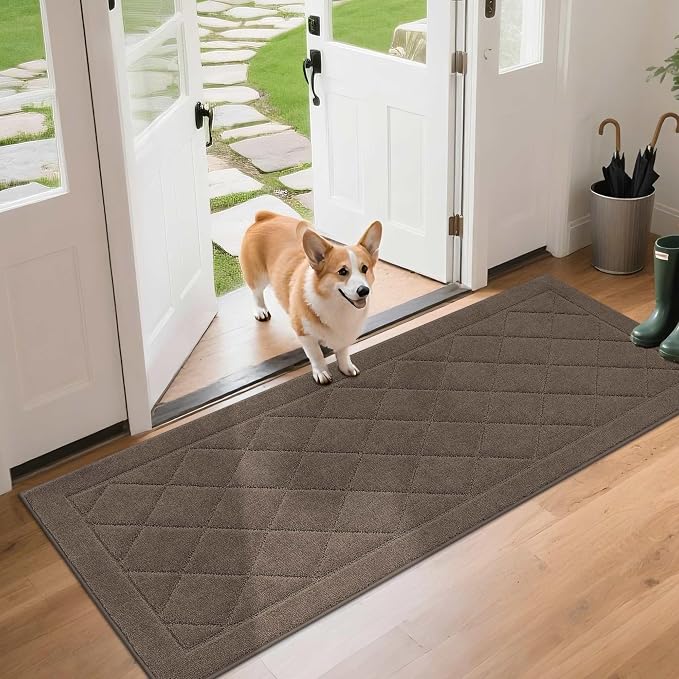 BEQHAUSE Dirt Trapper Door Mat 24" x 60", Doormat Non-Slip Entryway Rugs by BEQHAUSE