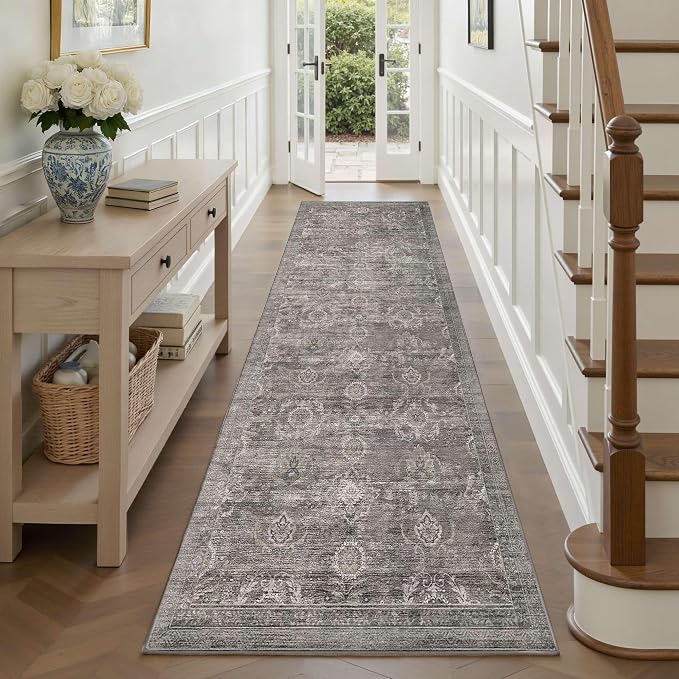 Rugxara 2'6''x8' Runner Rug, Washable Kitchen Rugs, Non Slip Low Pile Area Rug - Image 3