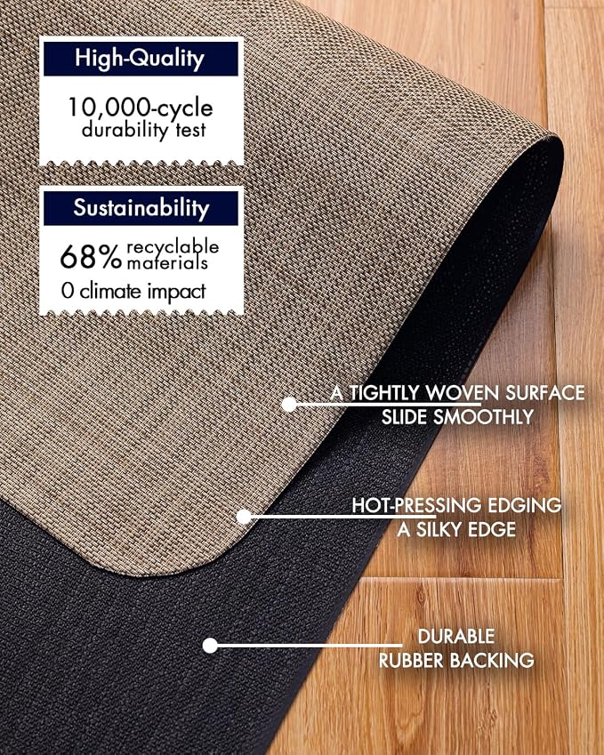 BARoyal Office Chair Mat for Hardwood Floor Under Desk Computer Rolling Chair - Image 4