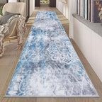 HEBE Hallway Runner Rug 2'x10' Washable Vintage Distressed Area Rugs Non Slip by HEBE
