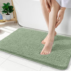 OLANLY Bathroom Rugs 35x24, Extra Soft Absorbent Chenille Bath Rugs, Rubber - Image 3