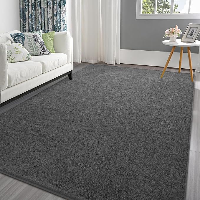 Pettop 5x7 ft Dark Grey Area Rugs by Pettop