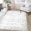 Washable 4×6 Area Rugs for Living Room, Vintage Floral Rug Soft Non Slip Stain by Dotiiorug