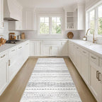 Nakagishi Runner Rug Kitchen Washable Rugs: 3x8 Non-Slip Boho Soft Modern Stain by NakagishiAreaRug