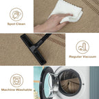 Modern Easy Jute Outdoor Patio Rug, 3x5 Washable Rugs - Image 5