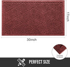 HIYARD Sturdy Front Door Mat, Absorbent Muddy Dirt Resist Welcome Door Mats - Image 2