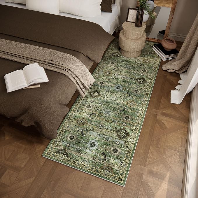 Washable Runners for Hallways Kitchen Rugs: 2'x6' Runner Rug Stain Resistant - Image 2