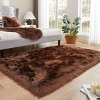 EasyJoy Ultra Soft Fluffy Shaggy Area Rug Faux Fur Rug Chair Cover Seat Pad - Image 2