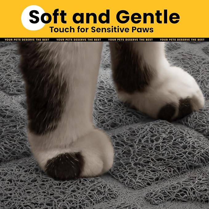 Conlun Cat Litter Mat Litter Trapping Mat, Less Waste Cat Litter Box Mat - Image 6