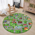 Capslpad Green Car Road Kid Rug Carpet Playmat by CapslpadDirect
