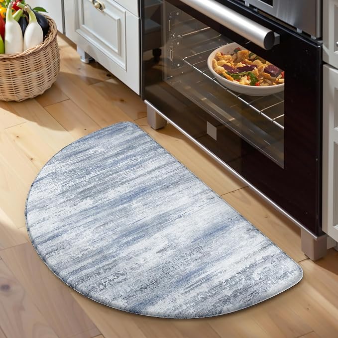 KIMODE Anti Fatigue Mats for Kitchen Floor 18"x28", Farmhouse Half Circle by StayinComfortCookwithJoy