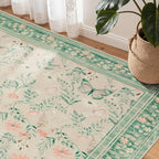 Rugxara Floral Rug for Living Room Bedroom, 4x6 Washable Rug, Large Non Slip - Image 4