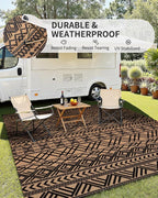 MontVoo Outdoor Rug Carpet Waterproof 6x9 Outdoor Patio Rug Mat Reverisble - Image 3