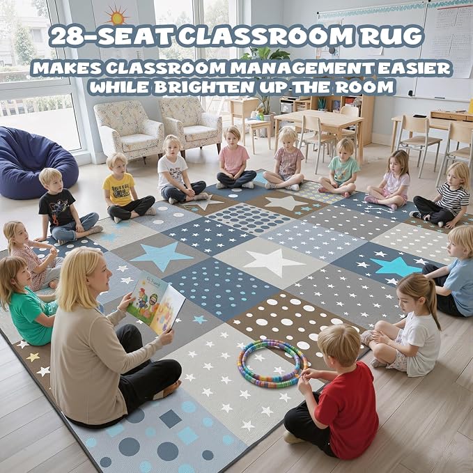 Large Classroom Rug Elementary 9x12, Preschool Teacher Classroom Must Haves - Image 2