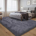 KICHOWUA Thick Area Rug Grey 6x9 Fluffy Shag by KICHOWUA