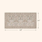 Moss Green 2x4 Washable Entry Rug, Small Throw Rugs - Image 2
