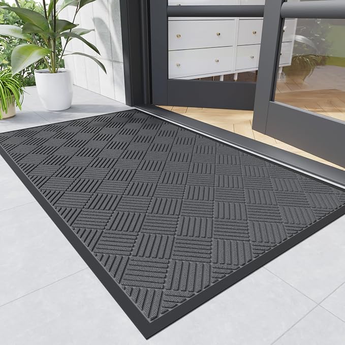 Durable Indoor Outdoor Door Mat, Non-Slip Backing, Stain and Fade Resistant by NatureiFrontDoorMat