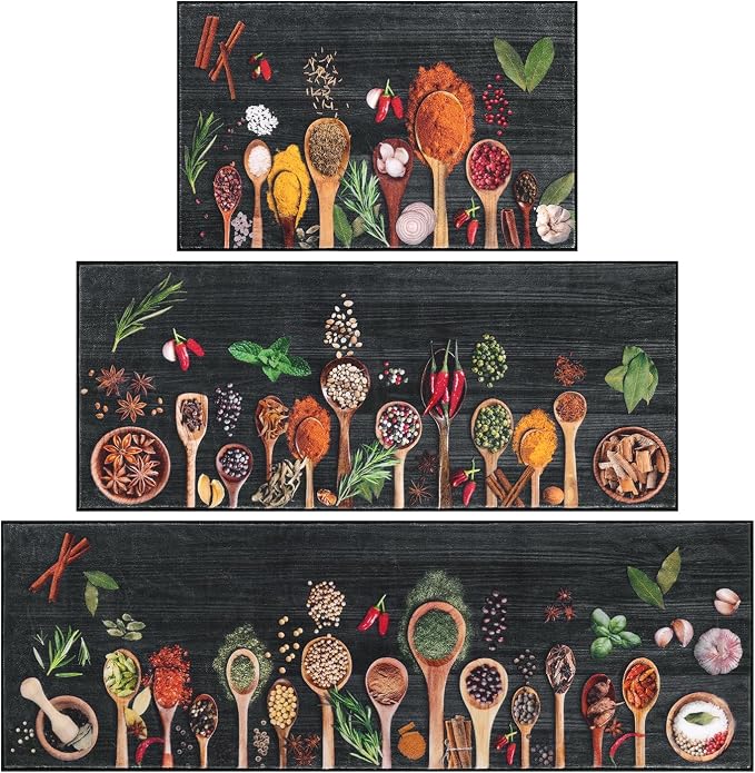 Vaukki Boho Kitchen Rug Sets 3 Pieces, Washable Kitchen Mats - Image 9