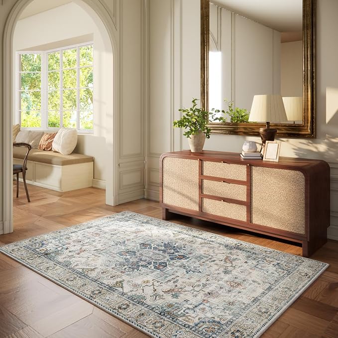 Machine Washable Throw Rugs for Entryway: Door Mat Indoor Entrance 4x6 Small - Image 4