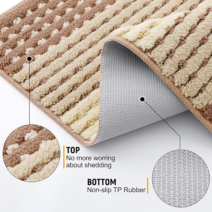 Kitinjoy Indoor Outdoor Door Mat, 36x24 Non-Slip Absorbent Dirt Trapper - Image 3