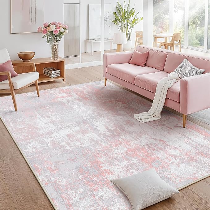 RELEANY Washable Area Rugs 5'x8' Non-Slip Modern Abstract Soft - Image 2