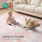 Rugflix 5x7 Area Rugs for Living Room, Washable Large Rug Stain-Resistant Low - Image 6