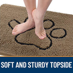 OLANLY Dog Door Mat for Muddy Paws 48x30, Paw Print Design, Absorbs Moisture - Image 4