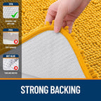 OLANLY Bathroom Runner Rugs 47x20, Soft Absorbent Chenille Bath Rugs, Rubber - Image 6