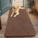 Smiry Dog Door Mat for Muddy Paws 48x30, Absorbent Dirt Trapper, Non-Slip by Smiry