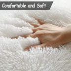 White Fluffy Rug for Bedroom Living Room, 2x3 Small White Area Rug Furry Throw - Image 4