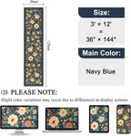 DUKINO 3x12 Washable Runner Rug, Non Slip Soft Floral Hallway Runner Rug - Image 2