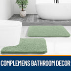 OLANLY Bathroom Rugs 36x24, Extra Soft Absorbent Chenille Bath Rugs, Rubber - Image 7