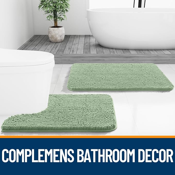 OLANLY Large Bathroom Rugs 40x32, Extra Soft Absorbent Chenille Bath Rugs - Image 7