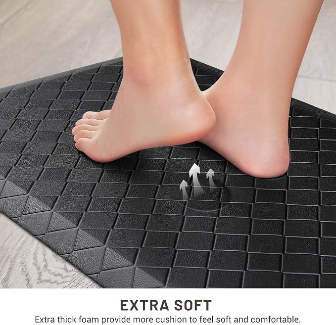 HappyTrends Kitchen Mat Cushioned Anti-Fatigue Kitchen Rug, Thick Waterproof - Image 4