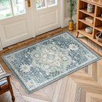 AMADA HOMEFURNISHING 2x4 Washable Area Rug, Low-Profile Entryway Rug by AMADAHOMEFURNISHING