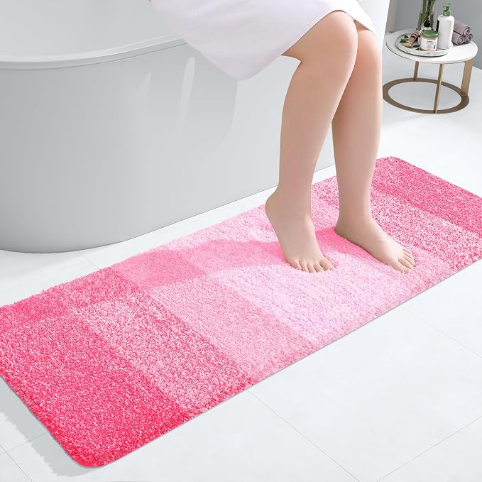 OLANLY Bathroom Runner Rugs Mat 47x17, Extra Soft Absorbent Microfiber Bath Rugs by OLANLY