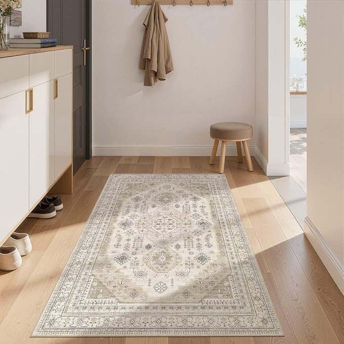 3x5 Washable Area Rug, Large Rugs - Image 2
