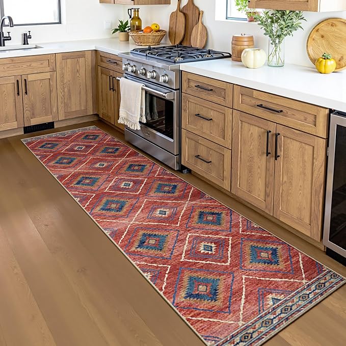 BESTSWEETIE Area Rug 2x6 Rug Machine Washable Non-Slip Low Pile Print Pattern - Image 9
