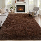Fluffy 4x6 Area Rugs for Living Room Bedroom: Ultra Soft Shag Rug Non-Slip by Luxturiy